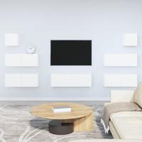 7-delige Tv-meubelset bewerkt hout wit