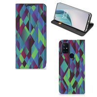 OnePlus Nord N10 5G Stand Case Abstract Green Blue