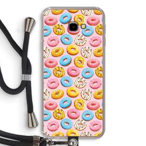 Pink donuts: Samsung Galaxy J4 Plus Transparant Hoesje met koord