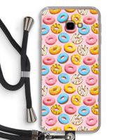 Pink donuts: Samsung Galaxy J4 Plus Transparant Hoesje met koord - thumbnail