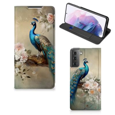 Smartphone hoesje voor Samsung Galaxy S21 Plus Vintage Pauwen