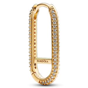 Pandora Me 262796C01 Oorhanger (1!) Hoop Pave Link Single zilver-zirconia goudkleurig-wit