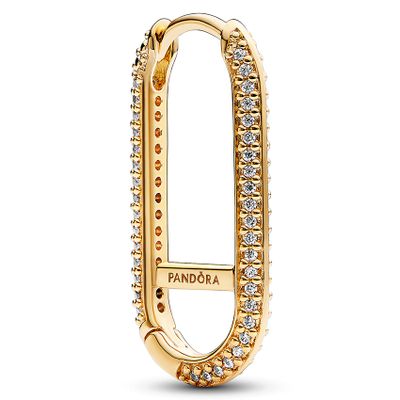 Pandora Me 262796C01 Oorhanger (1!) Hoop Pave Link Single zilver-zirconia goudkleurig-wit