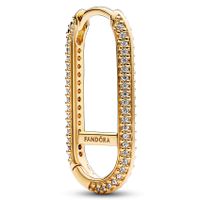 Pandora Me 262796C01 Oorhanger (1!) Hoop Pave Link Single zilver-zirconia goudkleurig-wit - thumbnail