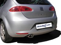 InoxCar uitlaat passend voor Seat Leon 1P 1.6 (102pk) 2005- 120x80mm Oblique IXSELE15SB