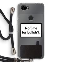 No time: Pixel 3a Transparant Hoesje met koord
