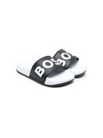 BOSS Kidswear claquettes à logo imprimé - Noir