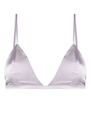 Kiki de Montparnasse soutien-gorge en soie à bonnets triangles - Violet