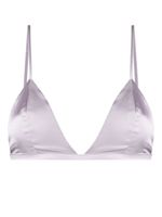 Kiki de Montparnasse soutien-gorge en soie à bonnets triangles - Violet