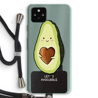Avocuddle: Pixel 5a 5G Transparant Hoesje met koord
