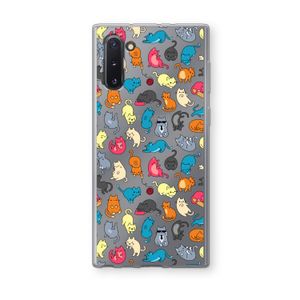 Kleurrijke katten: Samsung Galaxy Note 10 Transparant Hoesje