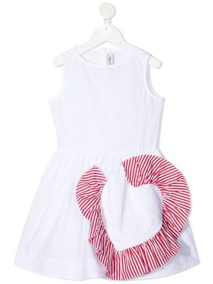 Simonetta robe trapèze à design sans manches - Blanc