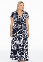 Yoek Lange jurk SKETCH | Blauw | Maat 46/48