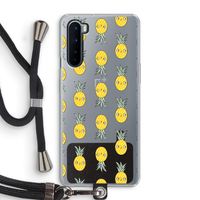 Ananas: OnePlus Nord Transparant Hoesje met koord
