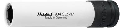 HAZET Krachtdopsleutel · extra lang 904SLG-17 · 1/2 inch (12,5 mm) vierkant hol · Buiten-zeskant-tractieprofiel · SW 17 mm