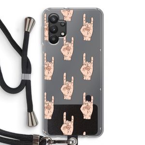Rock: Samsung Galaxy A32 5G Transparant Hoesje met koord