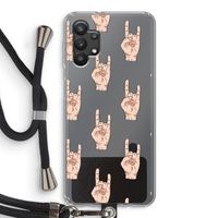 Rock: Samsung Galaxy A32 5G Transparant Hoesje met koord