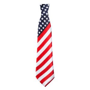 USA stropdas - heren - Kravet - Amerikaanse vlag thema - verkleedaccessoires Amerika