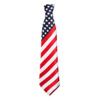 USA stropdas - heren - Kravet - Amerikaanse vlag thema - verkleedaccessoires Amerika