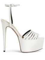 Alexandre Vauthier sandales en cuir à plateforme - Blanc - thumbnail