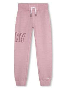 Dkny Kids pantalon de jogging en coton à logo imprimé - Rose