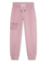 Dkny Kids pantalon de jogging en coton à logo imprimé - Rose