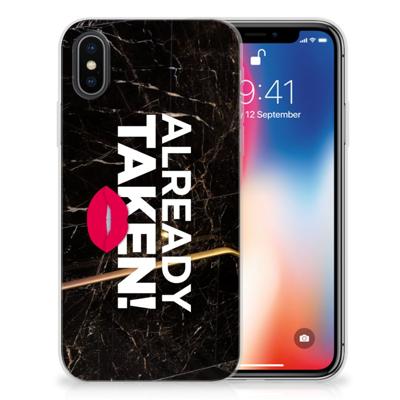 Apple iPhone X | Xs | Siliconen hoesje | met naam Already Taken Black