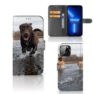 iPhone 13 Pro Max Telefoonhoesje met Pasjes Honden Labrador