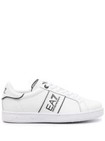 Ea7 Emporio Armani baskets en cuir à logo imprimé - Blanc - thumbnail