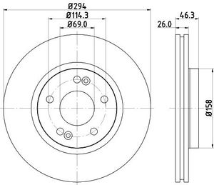 Remschijf Gecoat 54364PRO 8DD355118671