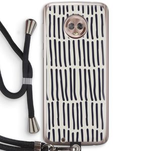 Moroccan stripes: Motorola Moto G6 Transparant Hoesje met koord