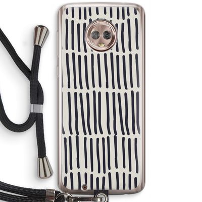 Moroccan stripes: Motorola Moto G6 Transparant Hoesje met koord