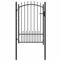 Hekpoort met slot Zwart 100 x 150 cm Poedergecoat staal