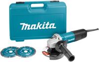 Makita 9558hnrgk2 haakse slijper | 125mm 840w | + 2 diamantschijven - 9558hnrgk2