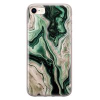 iPhone 8/7 siliconen hoesje - Green waves