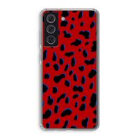 Red Leopard: Samsung Galaxy S21 FE Transparant Hoesje