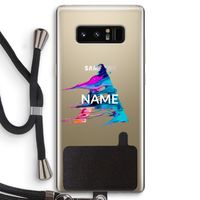Abstract Spectrum: Samsung Galaxy Note 8 Transparant Hoesje met koord
