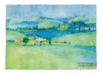 Kunstdruk Ralf Westphal - Abbazia di Monte Oliveto, Toskana 80x60cm