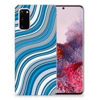 Samsung Galaxy S20 TPU bumper Waves Blue