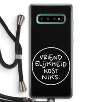 Vriendelijkheid: Samsung Galaxy S10 Plus Transparant Hoesje met koord