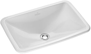 Villeroy & Boch Loop en Friends inbouwwastafel 60x40.5cm met overloop zonder kraangat wit 61450001