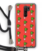 Mini cactus: Xiaomi Redmi 9 Transparant Hoesje met koord