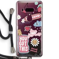 Positivity: HTC U12+ Transparant Hoesje met koord Positivity: HTC U12+ Transparant Hoesje met koord