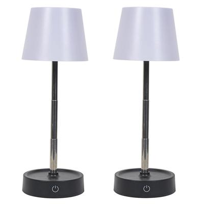 Oplaadbare LED lamp - 2x - verstelbare hoogte - touch bediening