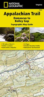 Wandelgids 1503 Topographic Map Guide Appalachian Trail - Damascus to Bailey Gap | National Geographic