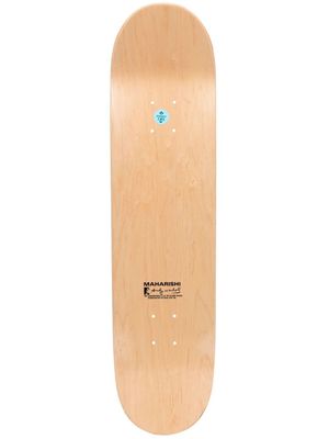 Maharishi planche de skateboard à logo imprimé - Marron