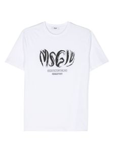 MSGM Kids t-shirt en coton à logo imprimé - Blanc