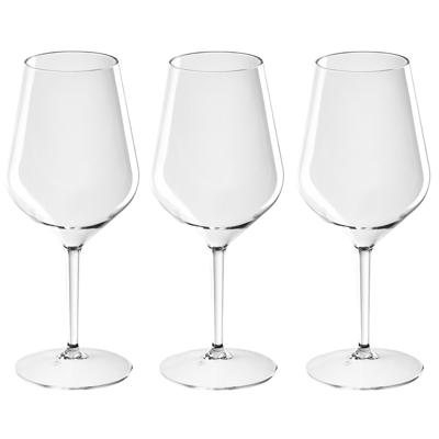 Santex Wijnglas - 12x - onbreekbaar kunststof - 47 cl - 470 ml - witte en rode wijn glazen