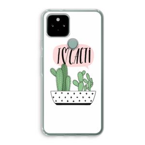I love cacti: Google Pixel 5 Transparant Hoesje
