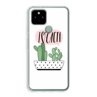 I love cacti: Google Pixel 5 Transparant Hoesje